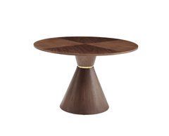 Стол Круглый Обеденный ADISON Natural Walnut-01 Bjorn 120х120 Дуб/Орех реальная фотография