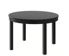 Стол Обеденный Раскладной BJURSTA IKEA 115/166 cм Темно-Коричневый реальная фотография