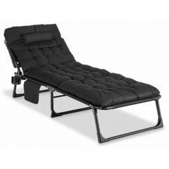 Шезлонг Garden Lodge  SATURN&nbsp;Mebel Elite Black реальная фотография