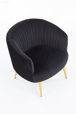 Крісло CROWN Velvet Halmar Чорний
