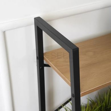 Стелаж VIOR Mebel Elite Золотий дуб / Чорний жива фотографія