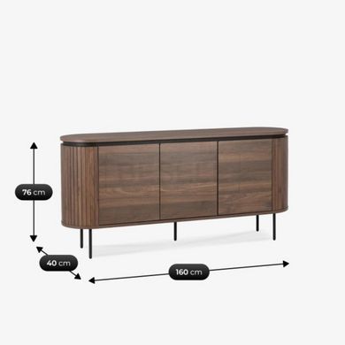Комод с тремя дверями BECK Mebel Elite  160 Орех реальная фотография