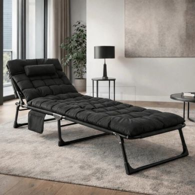 Шезлонг  Garden Lodge  SATURN&nbsp;Mebel Elite Black жива фотографія
