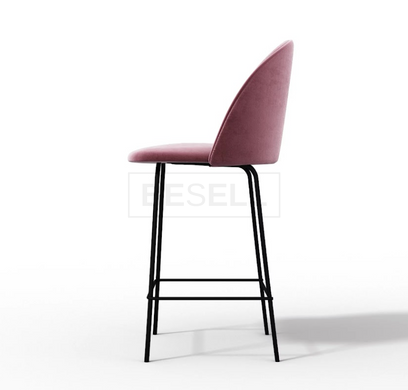 Полубарный стул RIO M light bar Bonsso Розовый / Металл реальная фотография