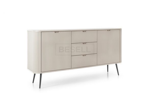 Комод Perfect Home Зова/Zova 2-дверный с 3 ящиками и черными ножками KSZ168 Кашемир реальная фотография