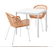 Столовий комплект MELLTORP / NILSOVE IKEA Білий Ротанг / Білий