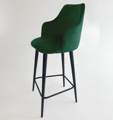 Полубарный стул МАРСЕЛЬ Besell Зеленый Металл/ Дерево реальная фотография