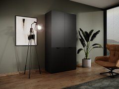 Шафа для одягу Perfect Home Сендбокс / Sandbox NOVA 2-дверна Чорний жива фотографія