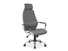 Компьютерное кресло Q-035 Signal Серый / Белый реальная фотография
