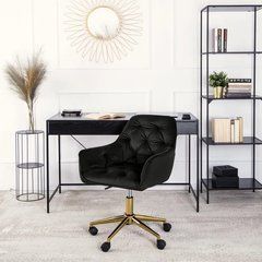 Компьютерное кресло MILAN Velvet Mebel Elite Черный / Золотой реальная фотография