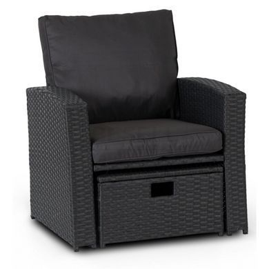 Комплект садовой мебели MEBEL ELITE FLORYDA (диван + 2 кресла + 2 пуфа + столик) темно-серый