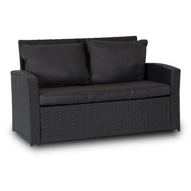 Комплект садовой мебели MEBEL ELITE FLORYDA (диван + 2 кресла + 2 пуфа + столик) темно-серый