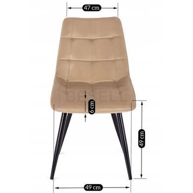 Стілець RIO Velvet Mebel Elite Бежевий жива фотографія