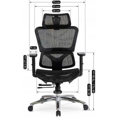 Стілець офісний поворотний MEBEL ELITE ROYAL Чорний жива фотографія