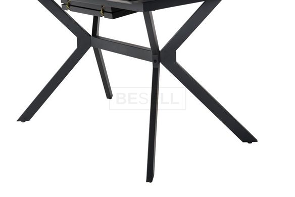Стол раскладной TM-95 Vetro 120(160)x80 Черный реальная фотография