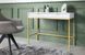 Стіл туалетний Perfect Home Нова / Nova з 2 шухлядами та золотими ніжками T104 Білий жива фотографія