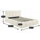 Ліжко  з контейнером  MURCJA Mebel Elite 140x200 Boucle Cream