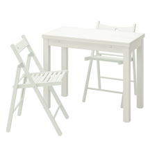 Столовый комплект BJURSTA/TERJE IKEA Белый реальная фотография