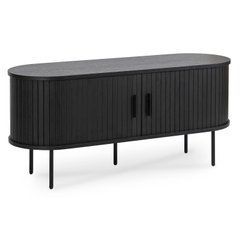 ТВ Тумба MEBEL ELITE TRISH 120 Черный реальная фотография