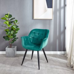 Кресло ELEGANTE Velvet Intarsio Зеленый реальная фотография