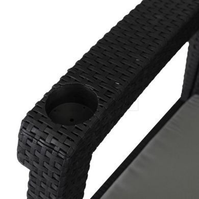 Садовый диван MEBEL ELITE FLINT 182 см, Черный реальная фотография