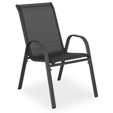 Набор садовой мебели NEBRASKA Mebel Elite (стол + 6 стульев + зонт) Черный