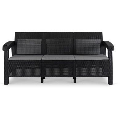 Садовый диван MEBEL ELITE FLINT 182 см, Черный реальная фотография