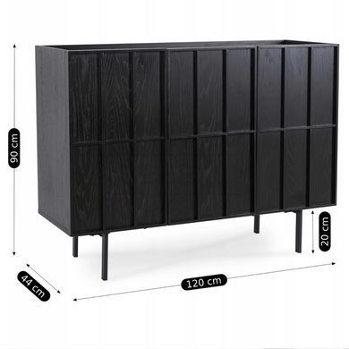 Комод MEBEL ELITE ANASTAZJA Черный реальная фотография