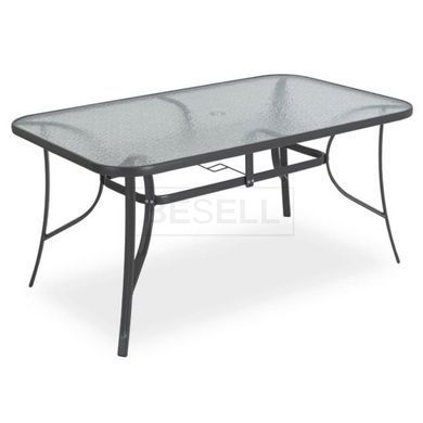Набор садовой мебели NEBRASKA Mebel Elite (стол + 6 стульев + зонт) Черный