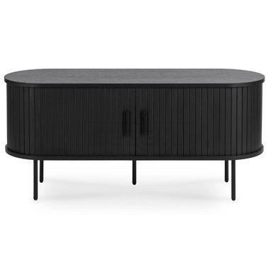 ТВ Тумба MEBEL ELITE TRISH 120 Чорний жива фотографія