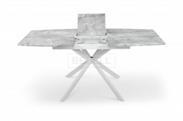 Стол раскладной РИЧАРД Микс Мебель 140(180)х85 белый / базальт реальная фотография