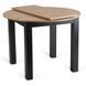 MEBEL ELITE Комплект HARRY Стіл 102-142 см Artisan Дуб/Чорний та 4 стільці PERU Бежевий