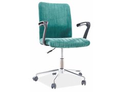 Компьютерное кресло DOLAR Velvet Signal Зеленый реальная фотография