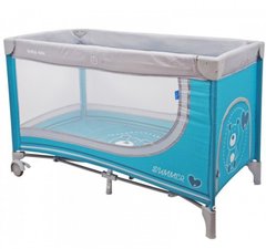 Манеж - кровать Baby Mix Мишка 8052-194, blue, синий реальная фотография