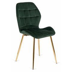 Стілець оксамитовий MEBEL ELITE LUCKY Velvet Зелений / Золотий жива фотографія