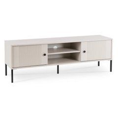 Тумба под телевизор SOFT Mebel Elite 154 кашемир/рифленая реальная фотография