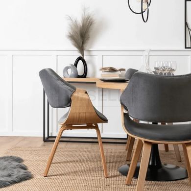 Стілець LUISE Velvet Mebel Elite Сірий жива фотографія