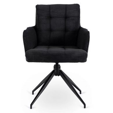 Поворотний стілець AKITA Mebel Elite Чорний/вельвет жива фотографія