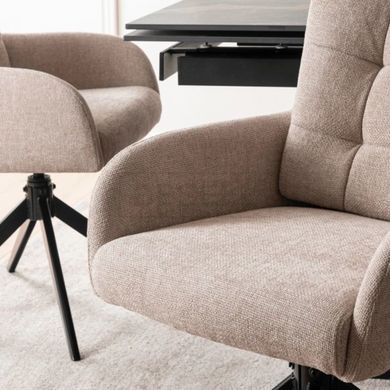 Поворотний стілець MEBEL ELITE JULY Бежевий жива фотографія