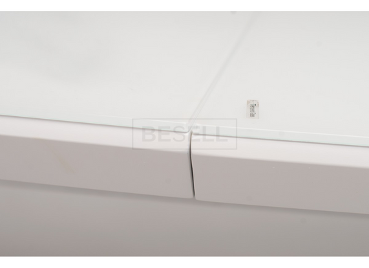 Стіл розкладний TML-770 VETRO 160(200)x90 Матовий Білий жива фотографія