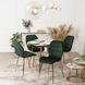 Стул бархатный MEBEL ELITE LUCKY Velvet Зеленый / Золотой