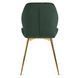 Стул бархатный MEBEL ELITE LUCKY Velvet Зеленый / Золотой