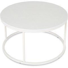 Журнальний столик ALICE MAX MEBEL ELITE 80x80 Білий жива фотографія