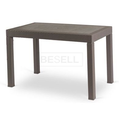 Садовий стіл MEBEL ELITE FARGO 120х69 см, коричневий жива фотографія