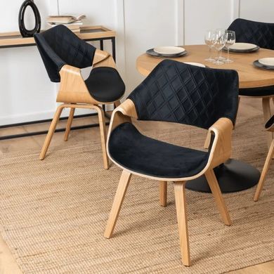Стул LUISE Velvet Mebel Elite Черный реальная фотография