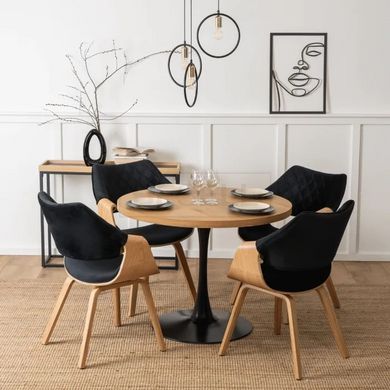 Стул LUISE Velvet Mebel Elite Черный реальная фотография