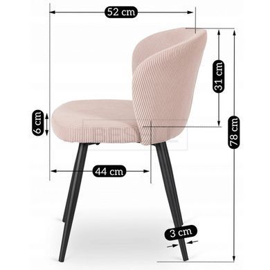 Стул MEBEL ELITE HAILEY Розовый реальная фотография