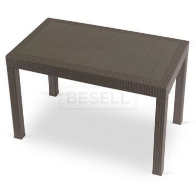 Садовий стіл MEBEL ELITE FARGO 120х69 см, коричневий жива фотографія