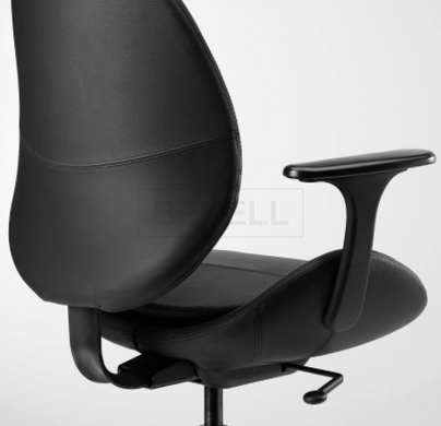 Комп'ютерне крісло HATTEFJÄLL IKEA Чорний жива фотографія