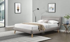 Ліжко ELANDA Halmar 140*200 Світло-сірий жива фотографія
